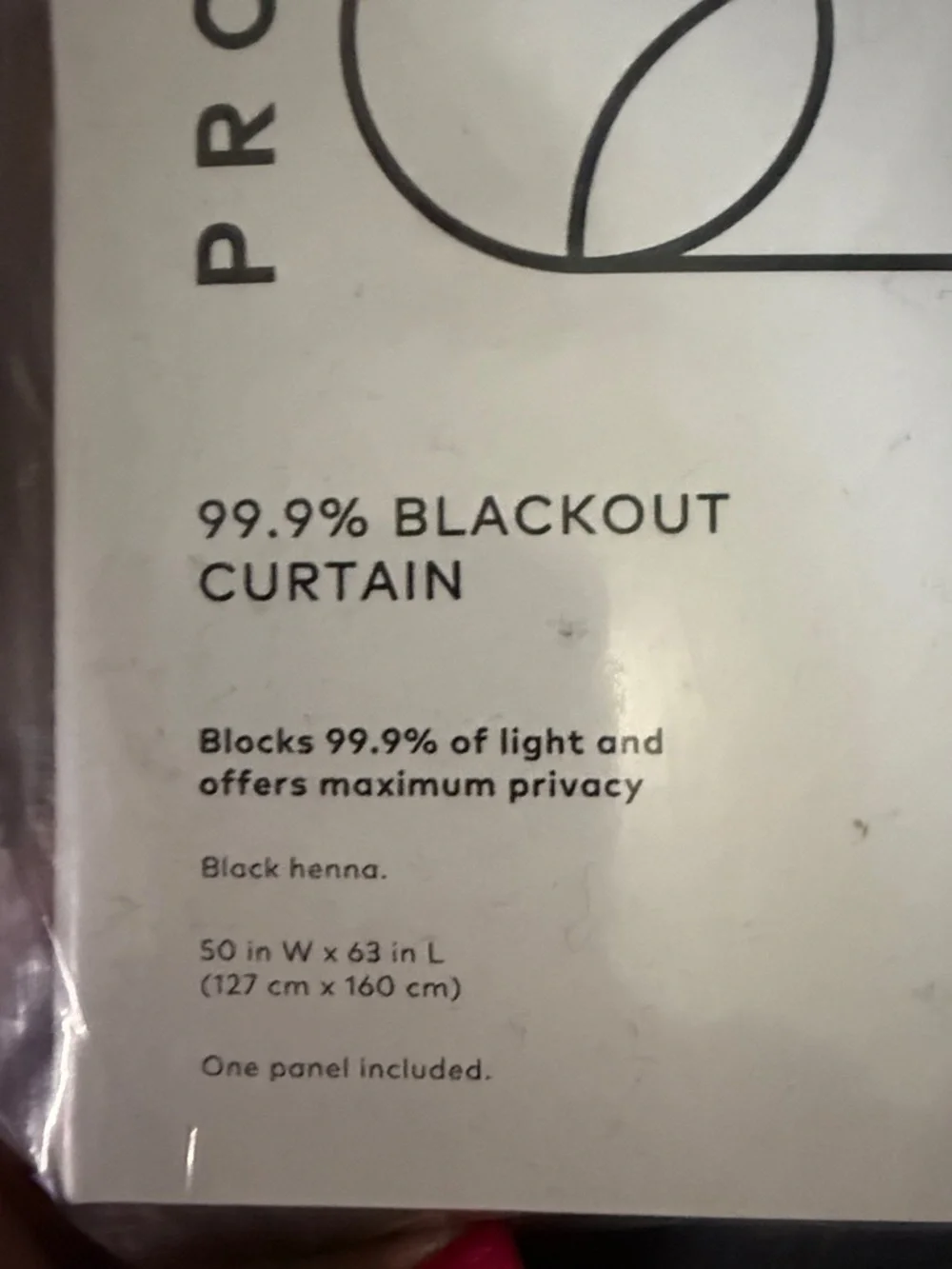 Project 62 Blackout Curtain Panel - Black NEW